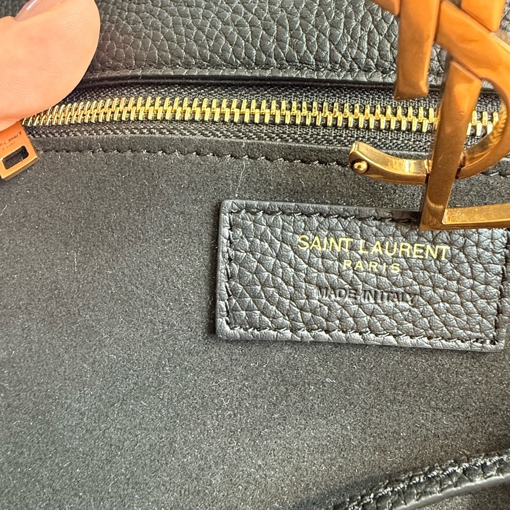 Yves Saint Laurent Black Leather Tote Bag - Picture 9 of 15